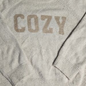 Z Supply COZY Crewneck Sweater in Beige and Tan